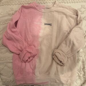 Ariana Grande Pink and Cream Women's Sweater